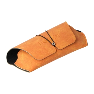 Etui z gumką zamszowe pomarańczowe